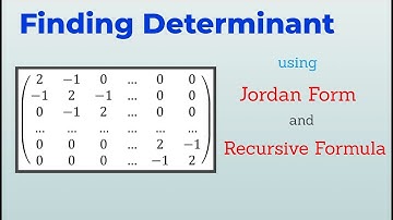 Jordan Form - Recursive Formula - Application- Finding the Determinant of the Cartan Matrix