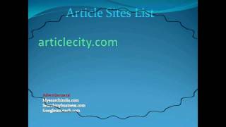 article submission sites list | High PR, Article, Directory, Get Free Backlinks | Online SEO Tips