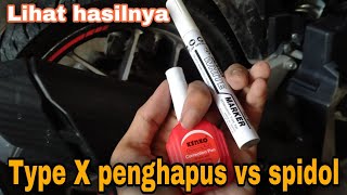 Cara Menggunakan Type X Penghapus Dan Spidol Di Ban Motor