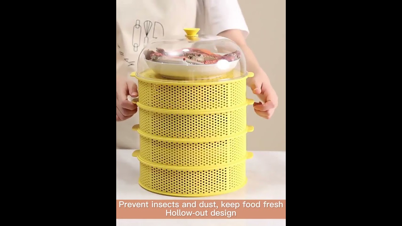 Ultra-tough and multi-functional superimposed hollow food cover