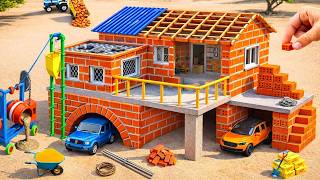 DIY Construction Science Project - Building a Strong 2-Story Disaster Resistant House Modern Garage