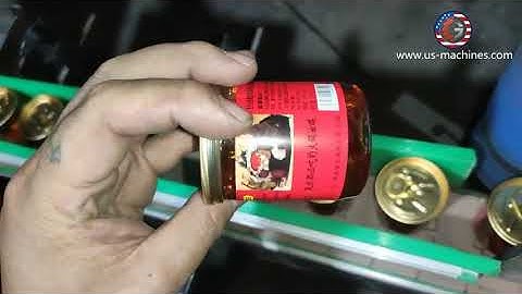 Automatic PET sauce bottle jar rolling labeling machine testing video