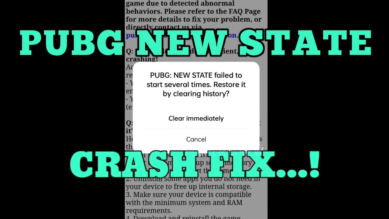 PUBG NEW STATE CRASH PROBLEM | NOT OPENING ANDROID FIX | SUPER CREW