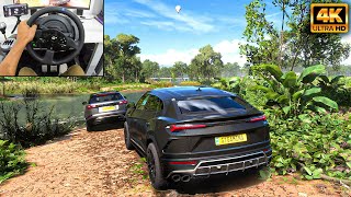 Lamborghini Urus & Range Rover Velar | OFFROAD CONVOY | Forza Horizon 5-Thrustmaster T300RS gameplay