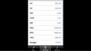 Know the health of the projects on the go with Earned Value iOS App screenshot 5