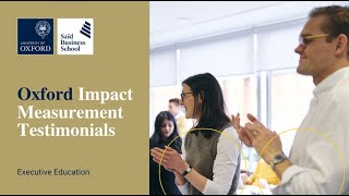 Executive Education - Oxford Impact Measurement Testimonials