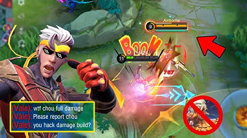 WTF DAMAGE !!! 😱 BEST BUILD CHOU 2022 FOR ONESHOT IS HERE - MLBB