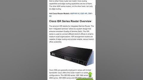 CISCO ROUTER vs  CISCO ASR