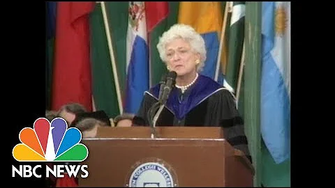 Barbara Bush Delivers Wellesley College Commenceme...