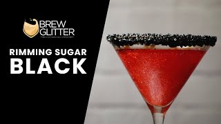 Black Cocktail Rimming Sugar Sand | Brew Glitter