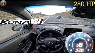 Hyundai Kona N || 280HP || TOP SPEED on german Autobahn