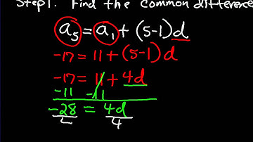 Sequences & Series - Find The Missing Terms In The Arithmetic Sequence