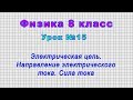 Физика 8 класс (Урок№15 - Электрическая цепь. Направление электрического тока. Сила тока.)