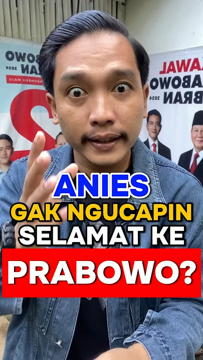 ANIES SOMBONG DAN ANGKUH, GAK MAU UCAPIN SELAMAT KE PRABOWO GIBRAN!