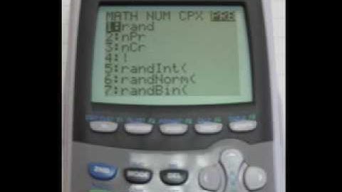 Generating Random Numbers