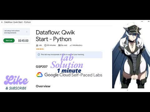 Dataflow: Qwik Start - Python  || GSP207||Qwiklabs Arcade 2025.