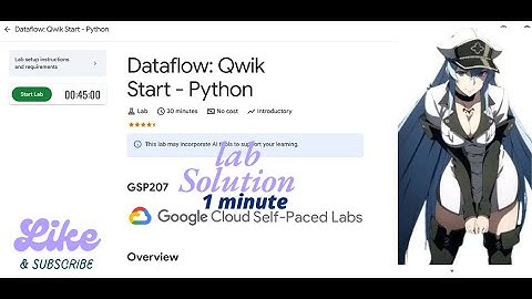 Dataflow: Qwik Start - Python  || GSP207||Qwiklabs Arcade 2025.