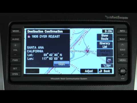 Mitsubishi How-To: HDD Navigation System - Setting a Destination