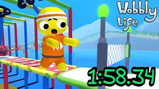 WE TRIED SPEEDRUNNING WOBBLE RUN IN WOBBLY LIFE! screenshot 1