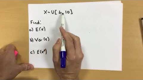 4.2 Continuous Uniform Distribution - Mean and Variance
