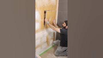 Custom Shower Niche Tip - #shorts #homerepairtutor