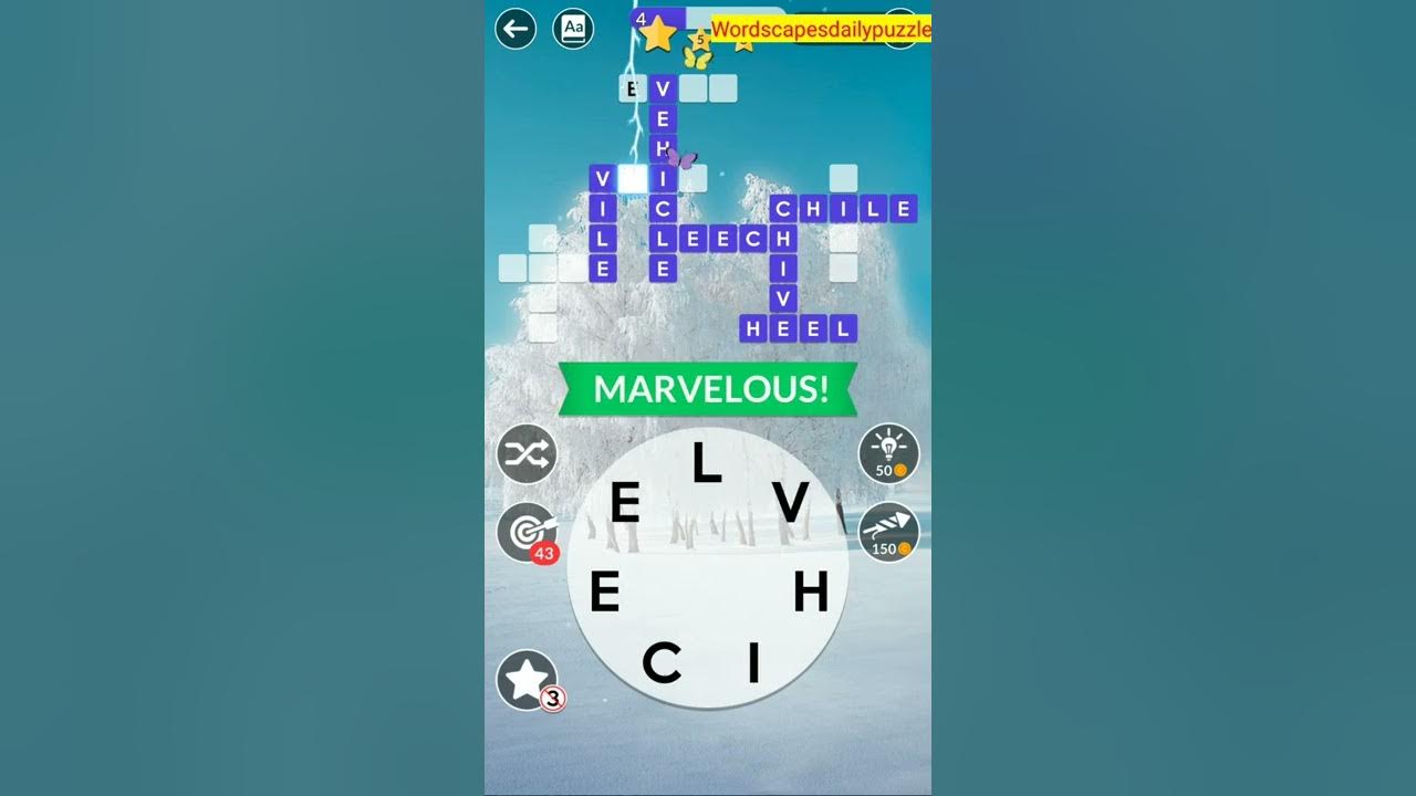 WORDSCAPES Daily Puzzle February 21, 2022 YouTube