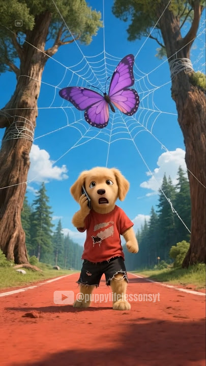Download lagu The poor puppy rescue butterfly out of spider web #puppy #rescue #butterfly #animals #funny