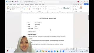 Final Project Statistics Correlation Writing Achievement and Learning Motivation