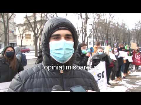 Studentii au protestat la Timisoara