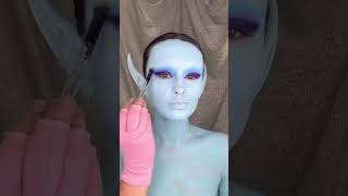 Alien Halloween Glam makeup 👽✨ #halloween #alien #halloweenmakeuplook