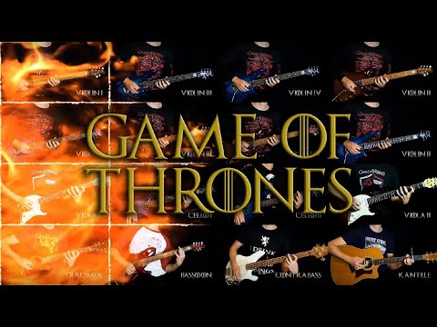 Game of Thrones Theme played on 16 guitars - Cooper Carter