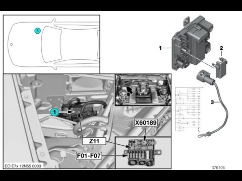 BMW X5 E70 Integrated supply module Z11(Power Distribution fuse box) dissembling