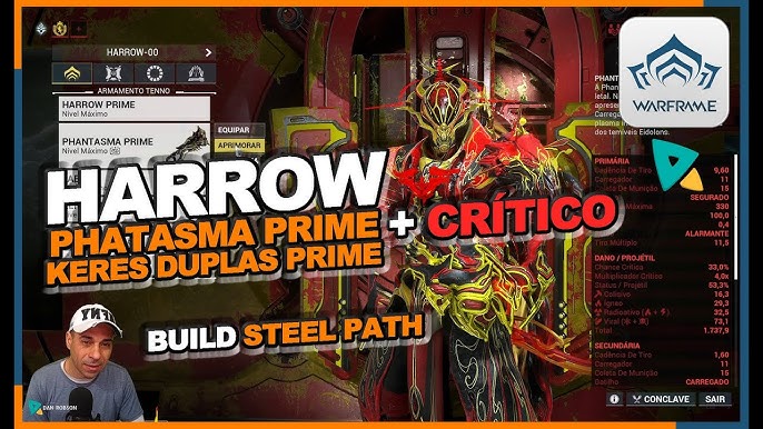 WARFRAME - KHORA PRIME + Builds para Steel Path - Dicas e comparativos com  a minha KHORA NORMAL !! 