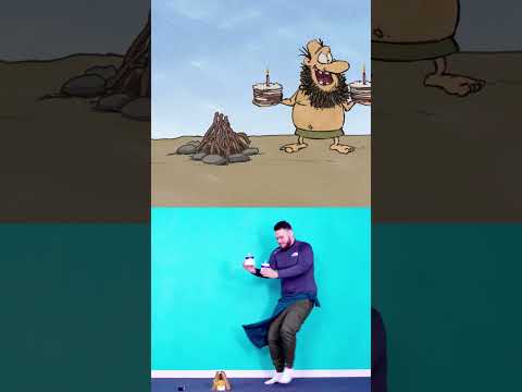 Caveman try to make a fire #shorts