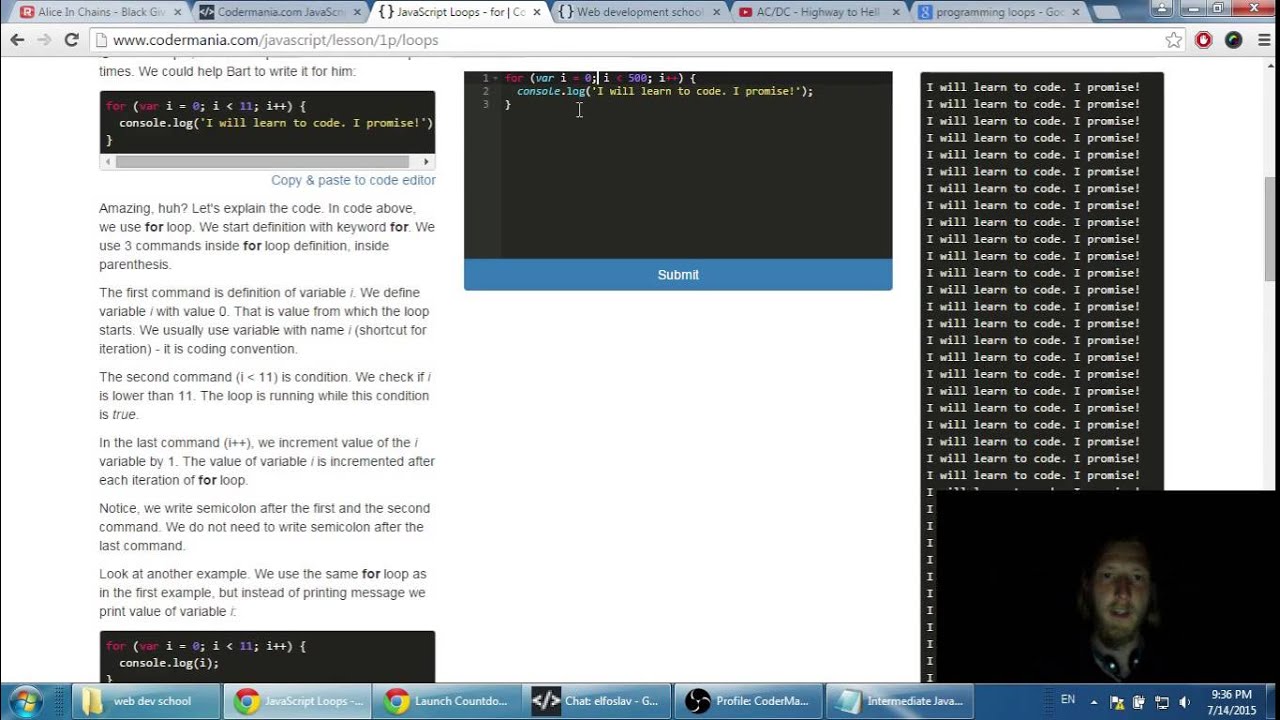 Web development school - Intermediate JavaScript part 1 - YouTube