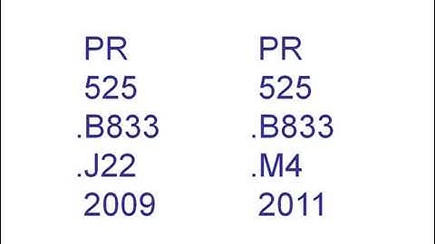 Reading LC call numbers (edited version of Douglas College