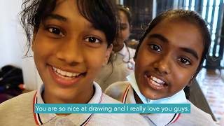Memory Project - Children in Malaysia Receiving Portraits