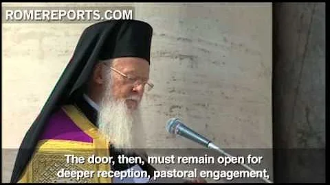 Bartholomew I recognizes before the Pope the capac...