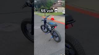 Upgraded 55 volt Macfox #macfox #electricbike #ebike #upgrade #escooter #72v #wheelie #escooter