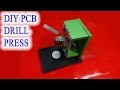 Homemade mini DIY PCB drill press table from rails CD drives