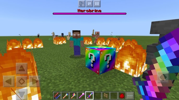 Lucky Blocks addon for Minecraft PE 1.20.15