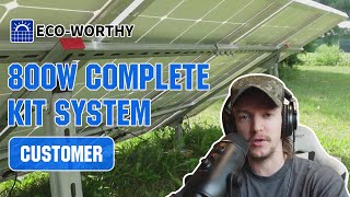 Depth Review of Eco-Worthy 800W Solar Kit System for His Tiny House @Jackleonardbirt