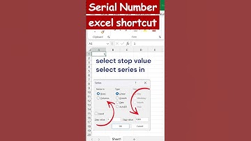 Serial Number in excel shortcut |quickly fill numbers|#shorts #excel #msexcel #exceltips