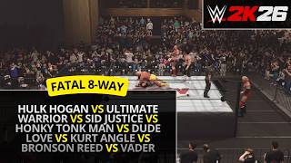 WWE 2K26 - Hulk Hogan vs Kurt Angle vs Vader vs Ultimate Warrior vs Dude Love (Fatal 8-Way)