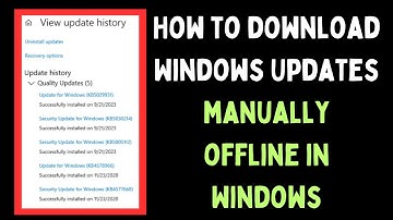 How to Download Windows Updates Manually Offline in Windows 11
