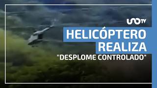 Helicóptero de la Marina sufre un “desplome controlado” en Jalisco; hay tres elementos lesionados