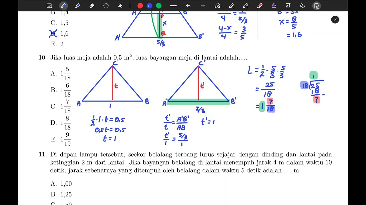 Bocoran Asli Soal UTBK SNBT 2025 Penalaran Matematika | Pemasangan Lampu dan Bayangan Meja
