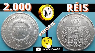 BRUTA E VALIOSA!!! Moeda ,de 2.000 réis 1855 valiosa e cobiçada pelos colecionadores de moedas