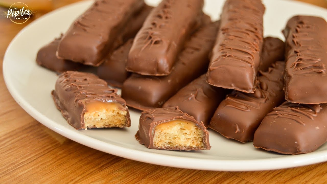 Barres chocolatées caramel shortbread 