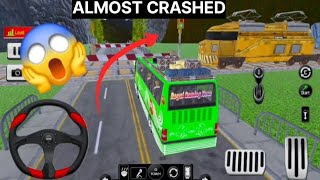 😱 BUS crashed into TRAIN | mad busdriver | bus simulator game screenshot 2